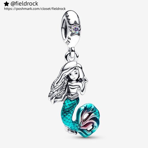 Pandora Disney The Little Mermaid Ariel Dangle Charm - Picture 1 of 5